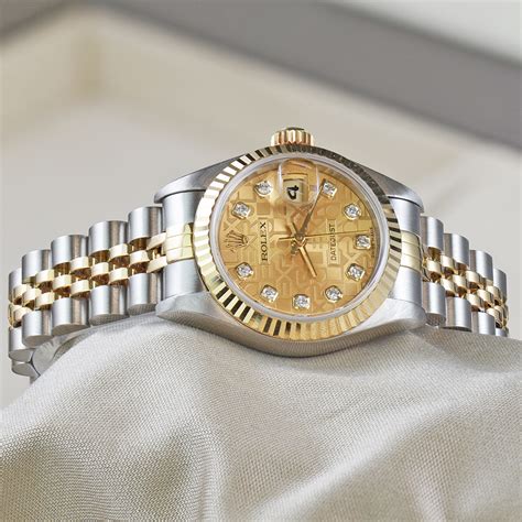 rolex oyster perpetual datejust quartz 18ct gold bi metal|rolex oysterquartz 17000 price.